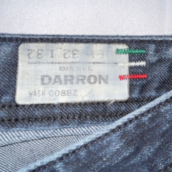 Diesel Darron Dark Wash Jeans Straight Leg 100% Cotton Size 32 - Picture 3 of 14
